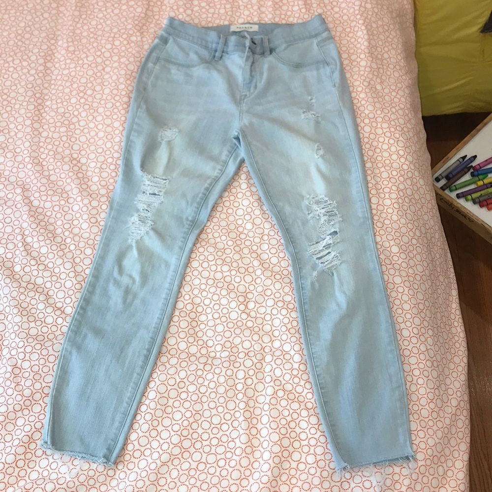 ripped ankle jeggings